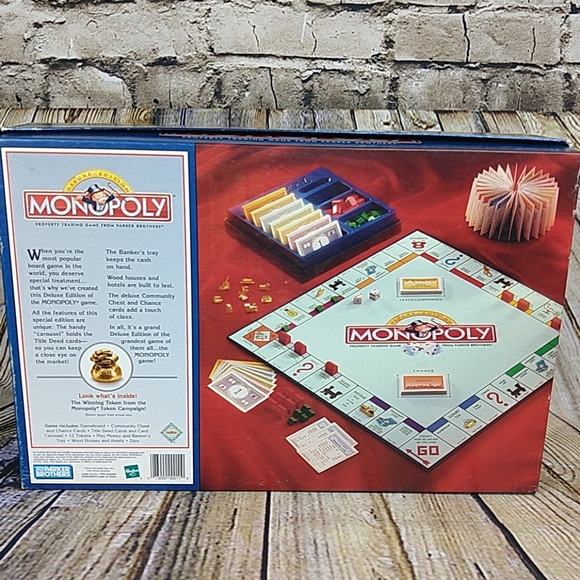 Monopoly Deluxe Edition Game Hasbro Family Night - Picture 2 of 3